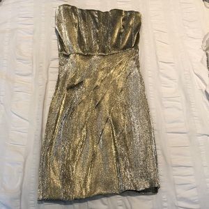 Metallic Alice + Olivia cocktail dress